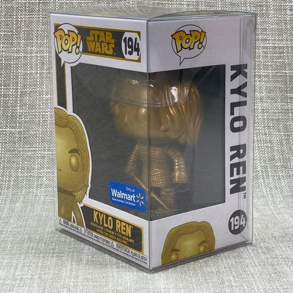 Funko POP! Disney Star Wars Kylo Ren #194 Gold Metalic Walmart Exclusive - Picture 3 of 6